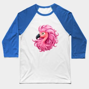 Pink Flamingo - Bad Hair Day Baseball T-Shirt